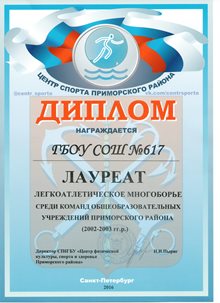 2016-2017 Легкоатлетическое многоборье 2002-2003 г.р.